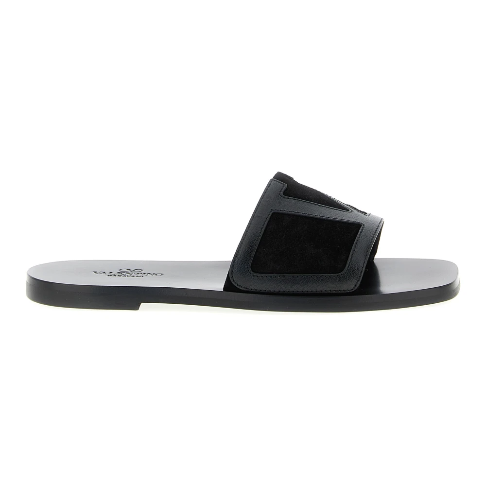 Valentino Garavani Men's Black Sliders, 8 Uk, Viva Superstar Slides