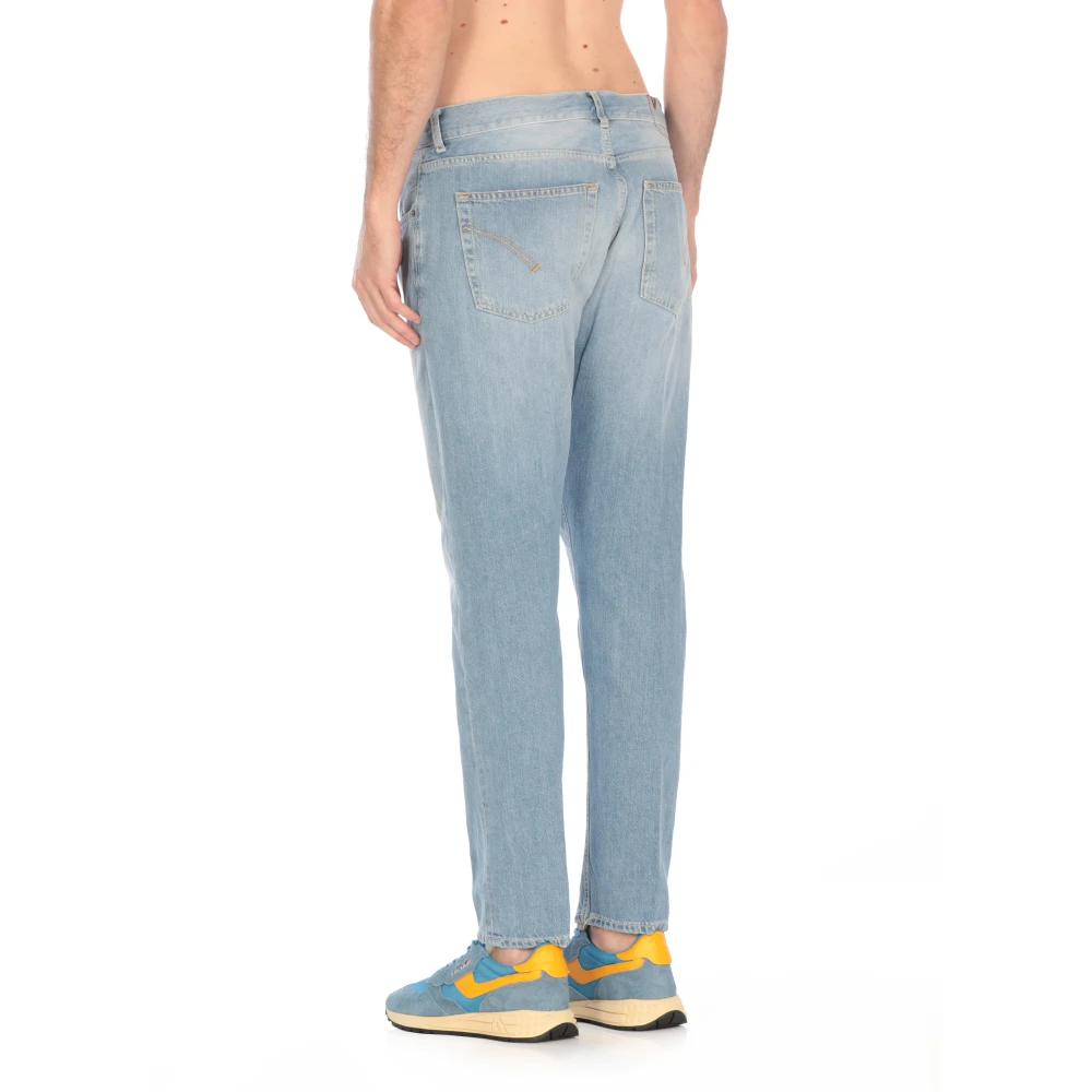 Dondup Lichtblauwe katoenen jeans voor mannen Blue Heren