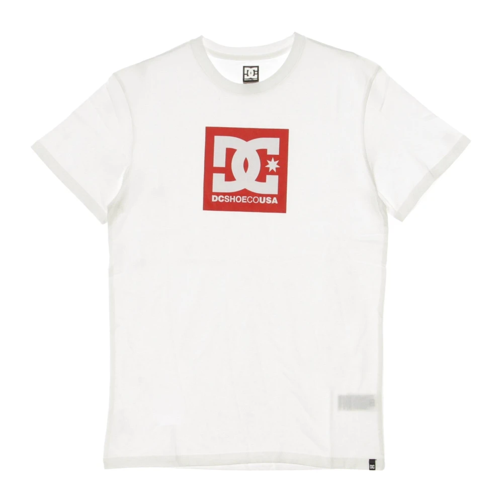DC Shoes Ster Vierkant T-Shirt Wit Rood White Heren