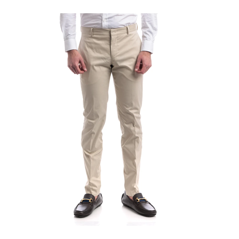 PT Torino Slim-fit Trousers Beige Heren