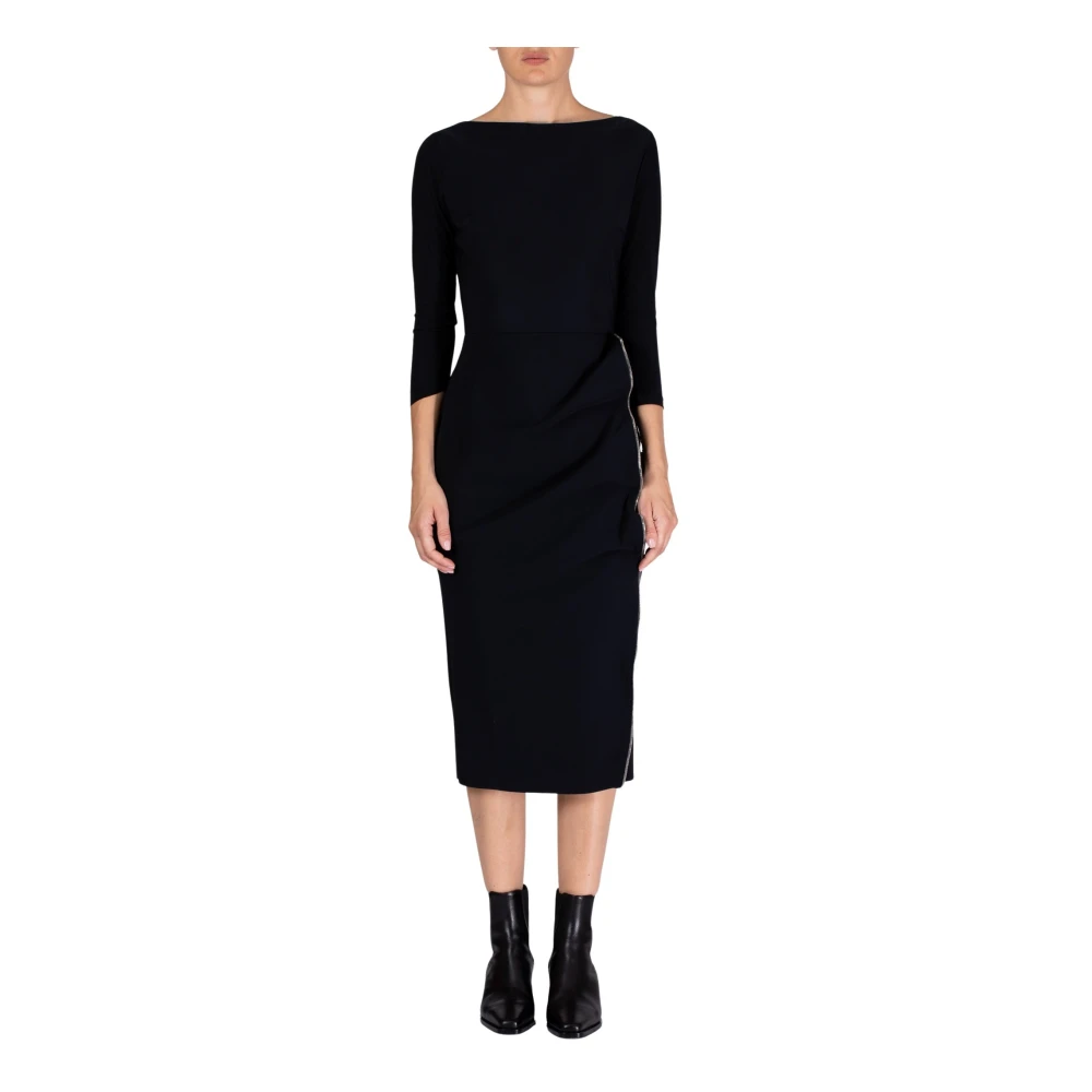 Chiara Boni Stretch Jersey Jurk Black Dames