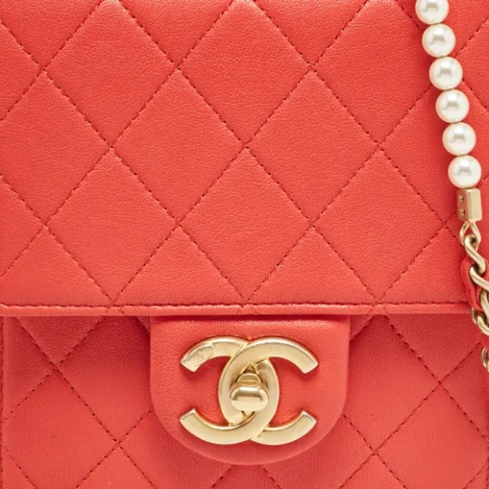 Chanel Vintage Pre-owned Leather clutches Red Dames