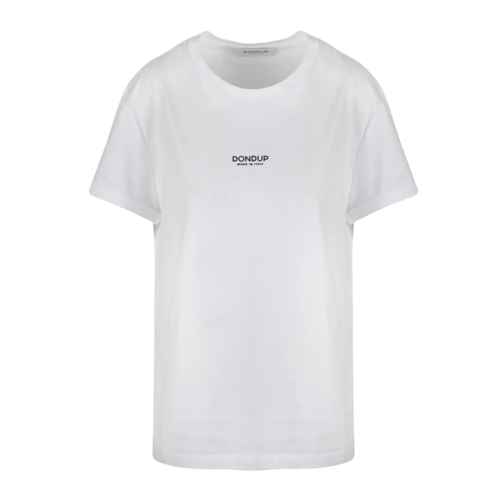 Dondup Jersey T-shirt met Girocollo halslijn White Dames
