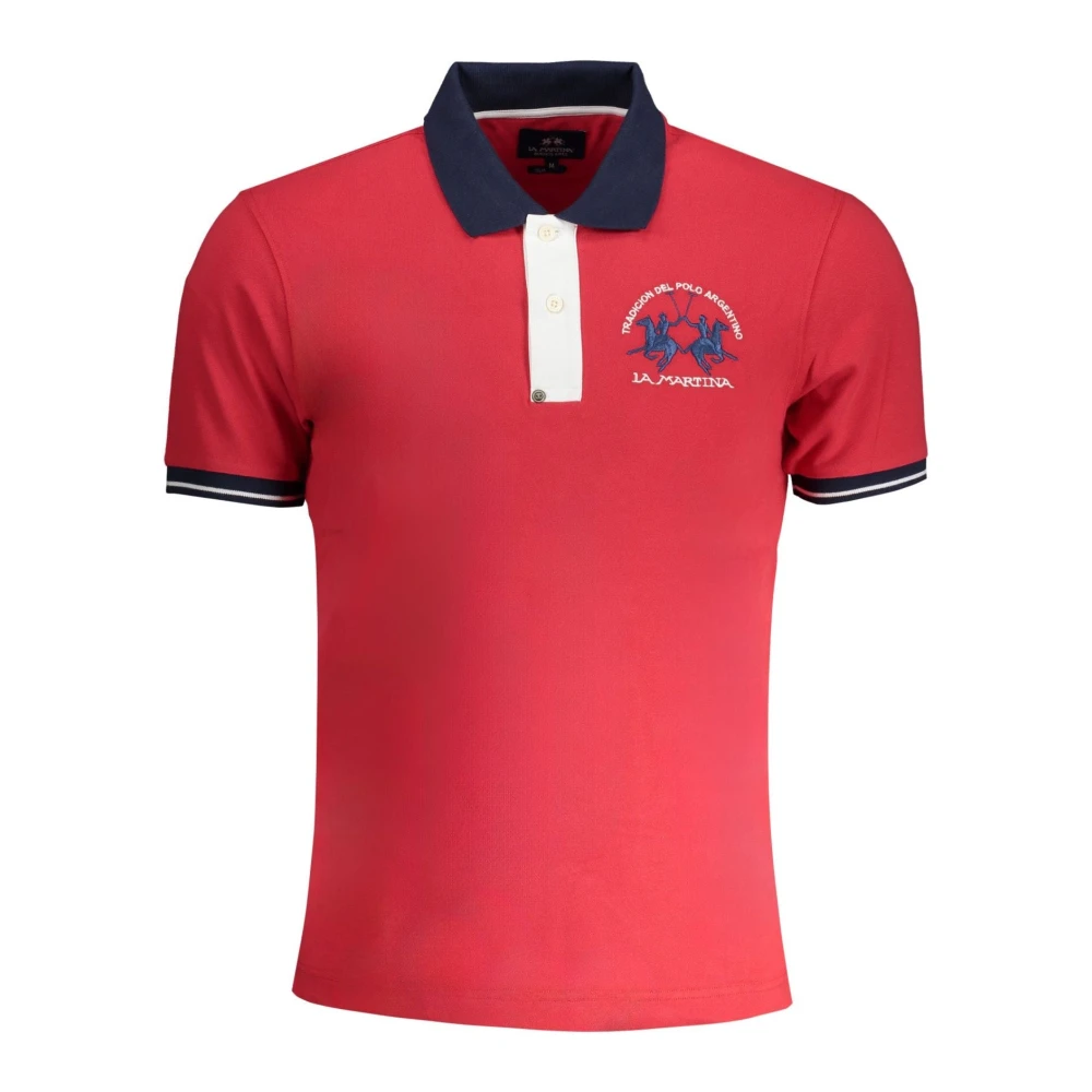 LA MARTINA Korte Mouw Polo Shirt Rood Red Heren