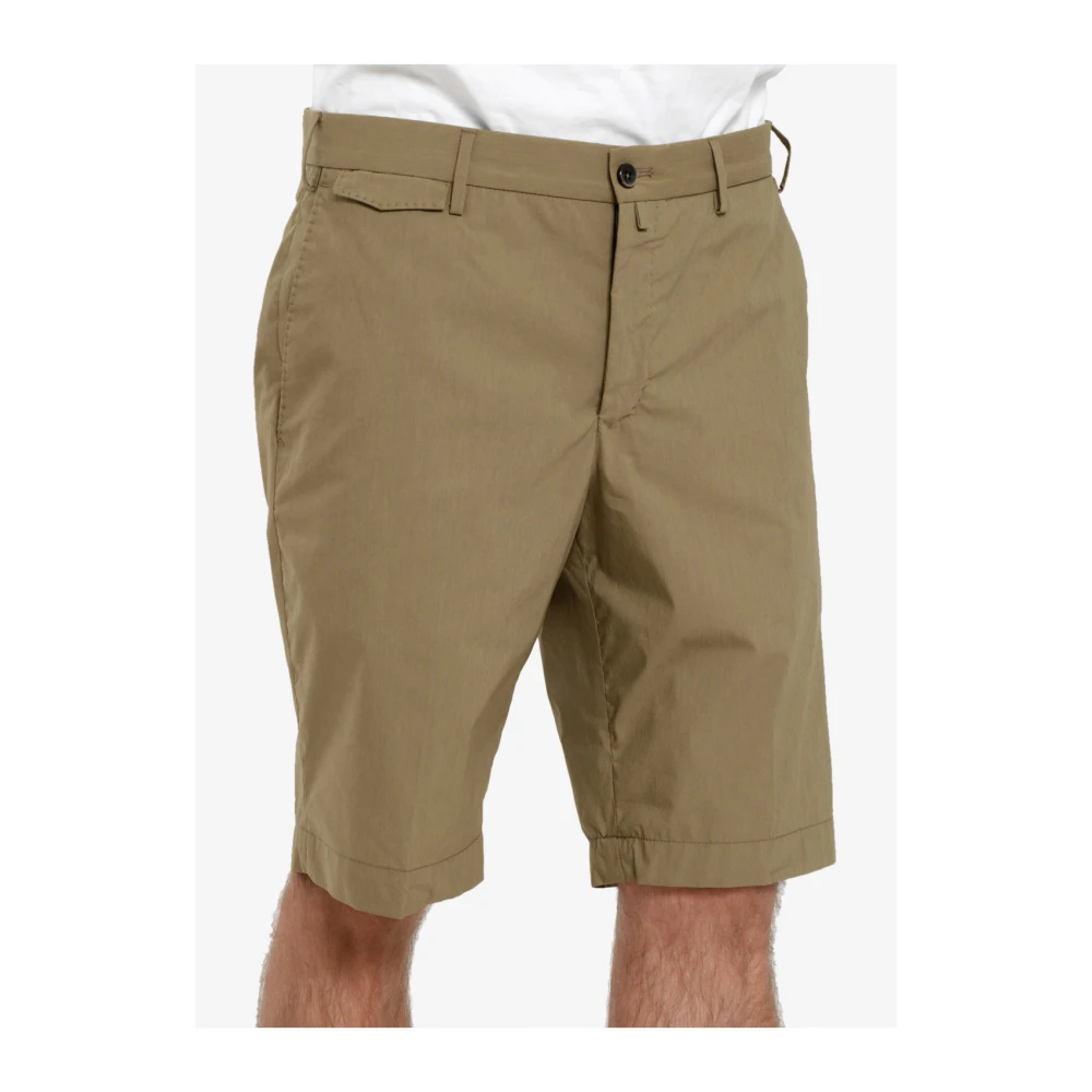 PT Torino Groene Katoenen Shorts met Zakken Green Heren