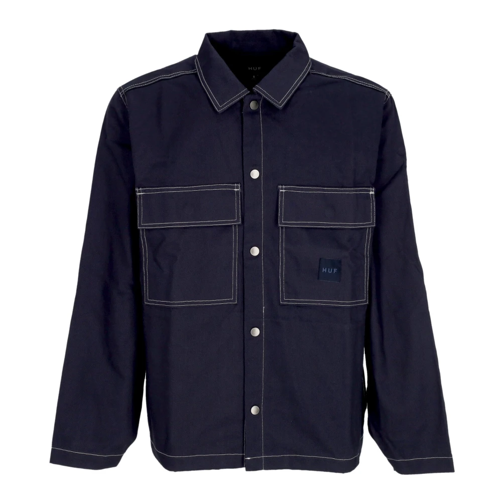 HUF Marineblauwe Werkjas met Vintage Naden Blue Heren