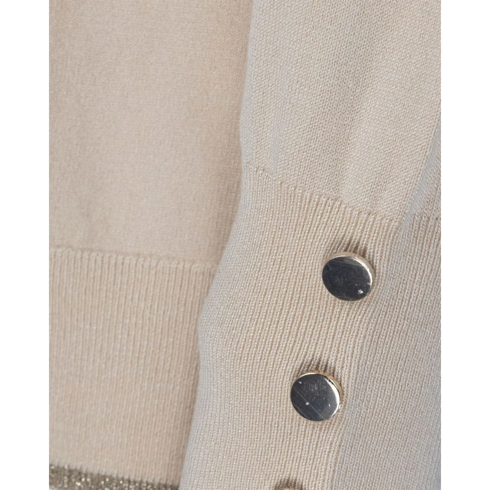 Liu Jo Witte Trui met Lurex Details White Dames