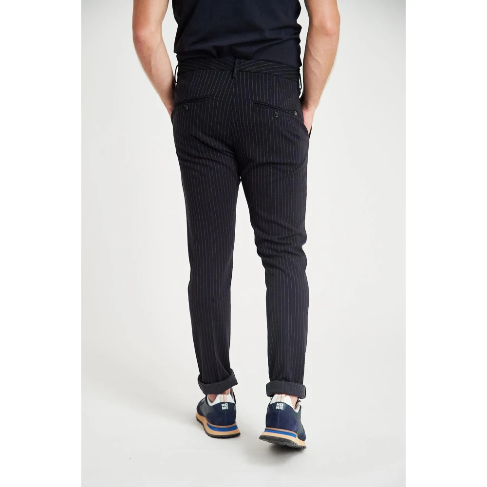 Dondup Gaubert Pinstripe Broek Blue Heren