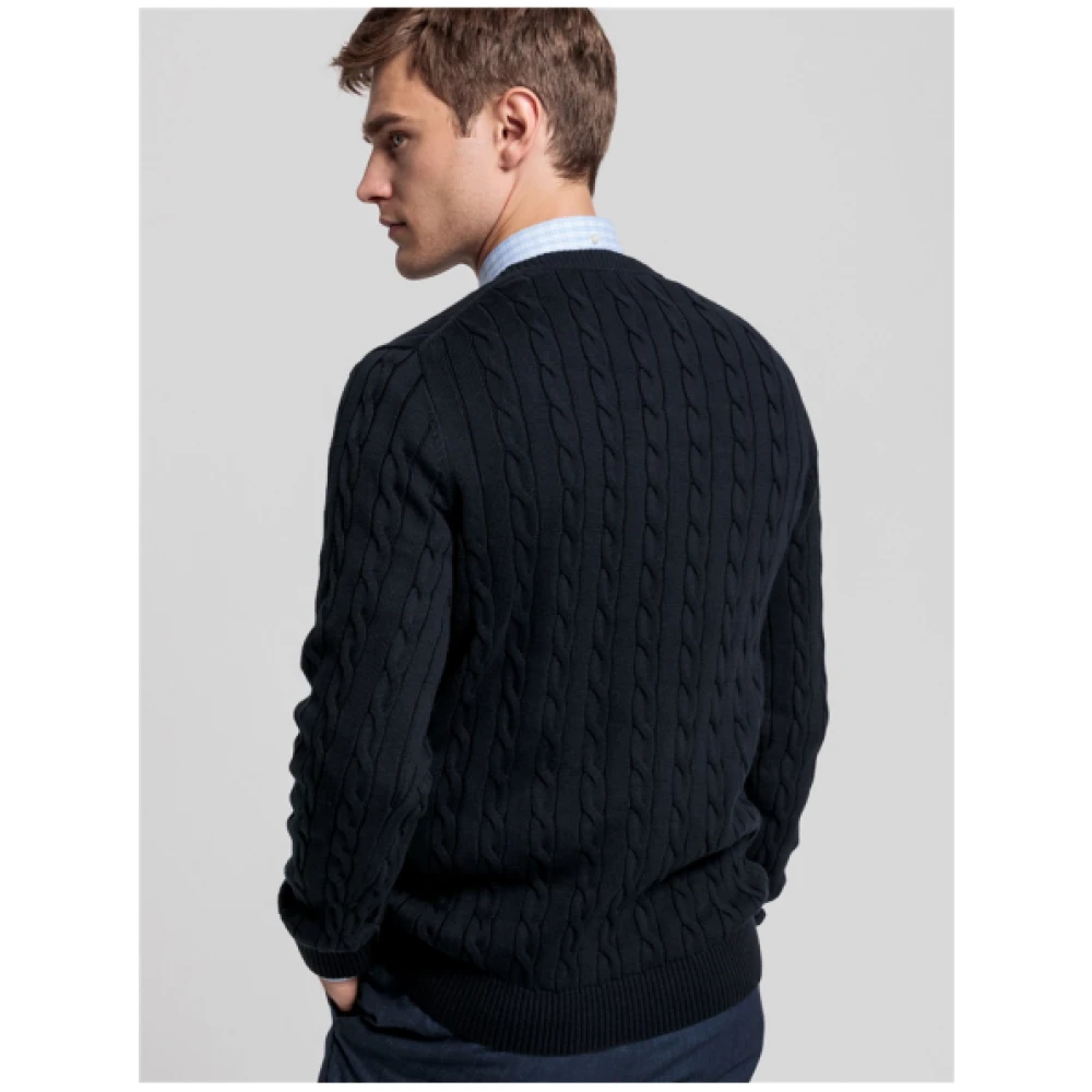 Gant Gebreide katoenen trui Blue Heren