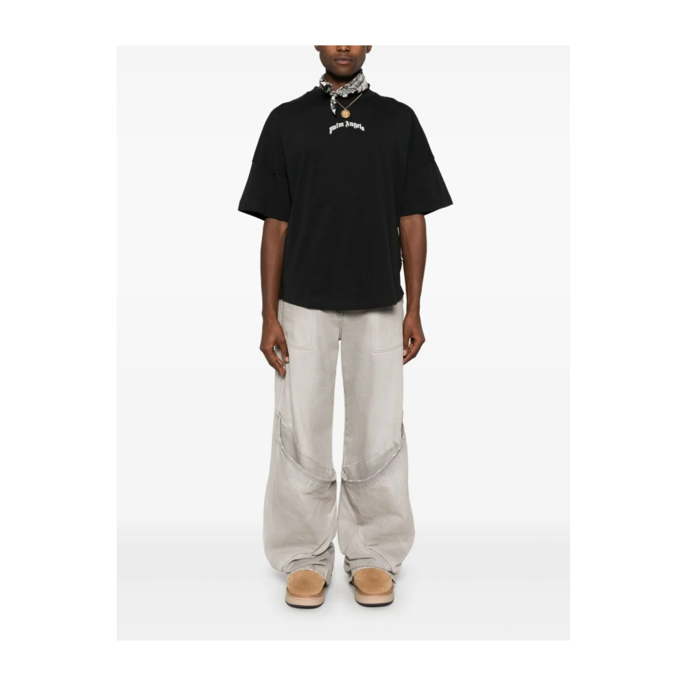 Palm Angels Zwarte T-shirts en Polos Black Heren