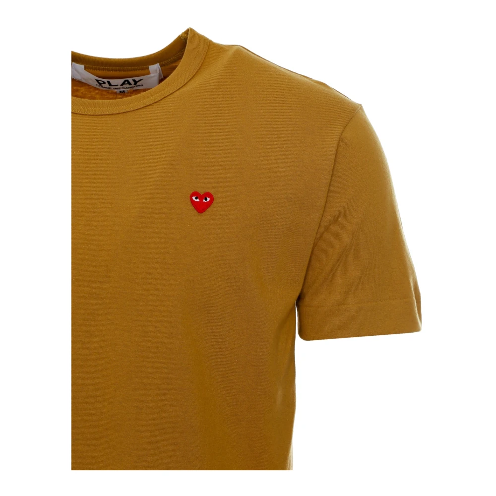 Comme des Garçons Play Ronde hals T-shirt met Logo Patch Green Heren