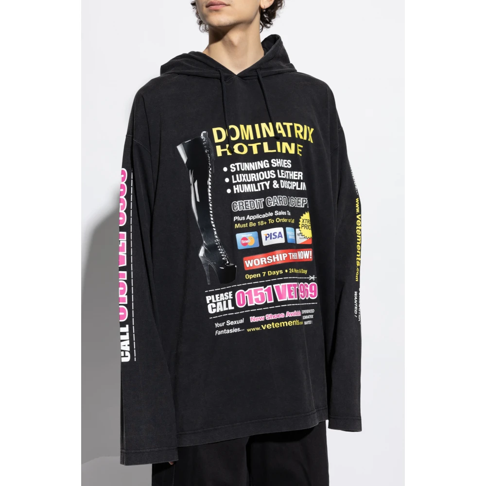 Vetements Hoodie Black Heren
