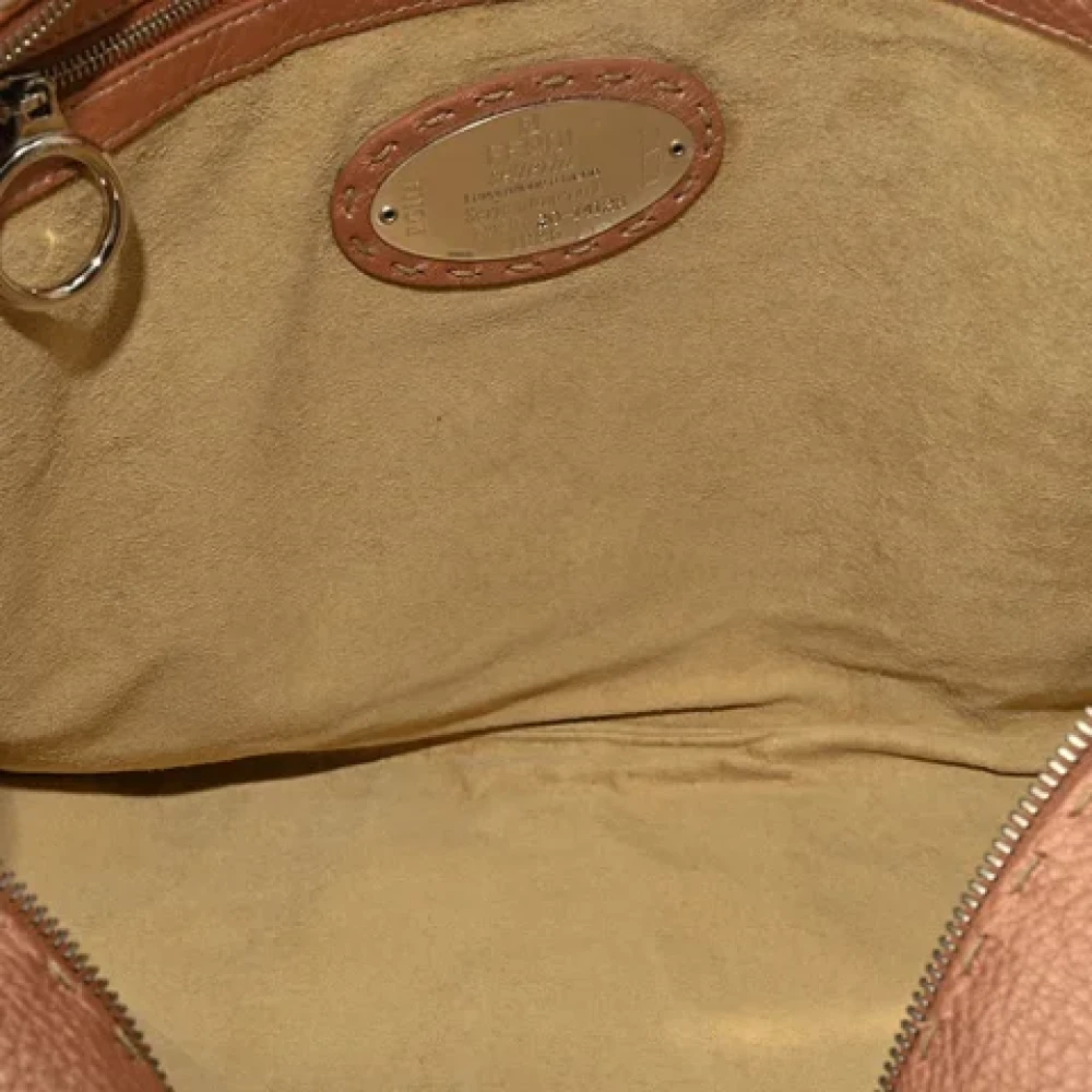 Fendi Vintage Pre-owned Leather shoulder-bags Pink Dames