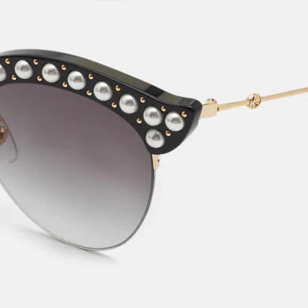 Gucci Vintage Pre-owned Acetate sunglasses Black Dames