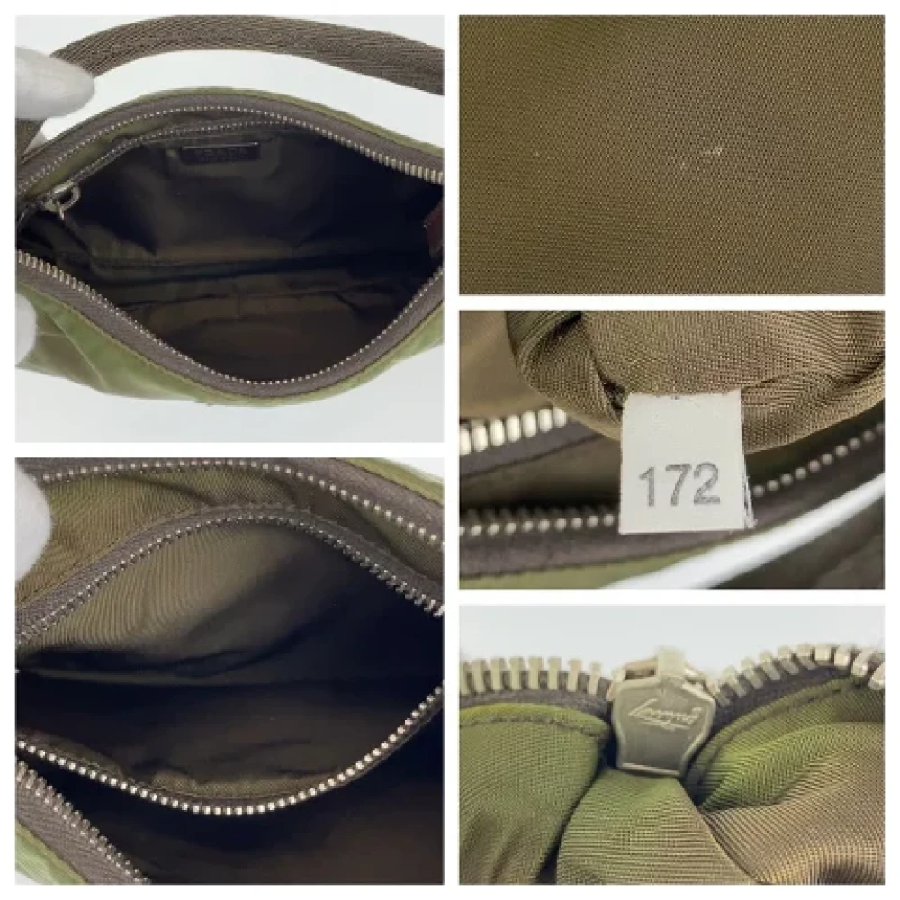 Prada Vintage Pre-owned Canvas handbags Green Dames