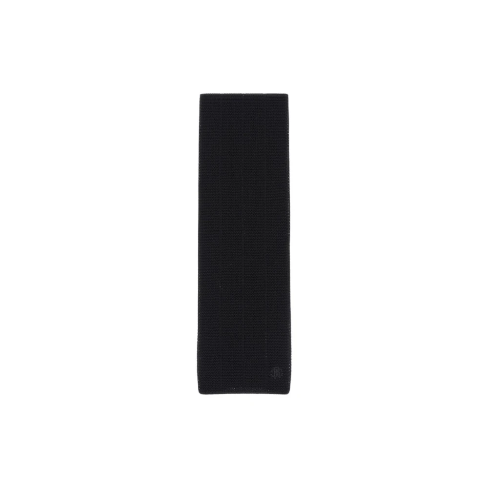 Roberto Cavalli Unisex Black Ribbed Knit Scarf