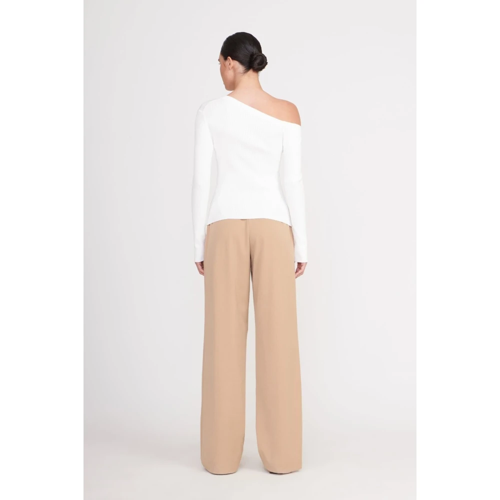 Staud Ambachtsman Off Shoulder Vest Beige Dames