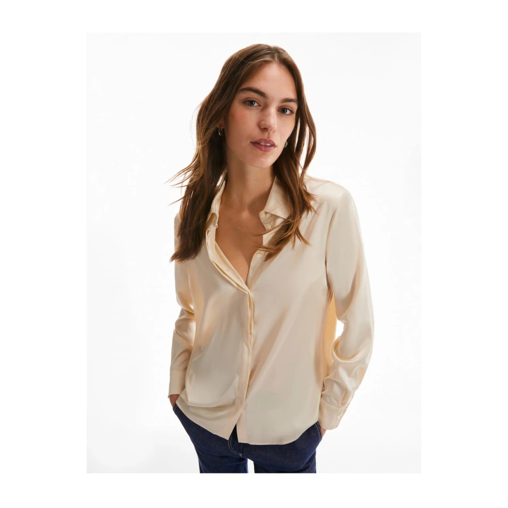 Pennyblack Zijden Overhemden Beige Dames
