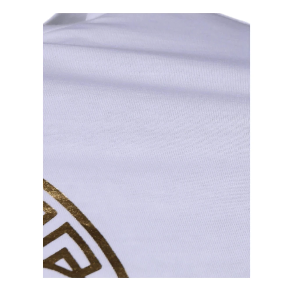 Versace Medusa Print Katoen Crew Neck T-shirt White Heren