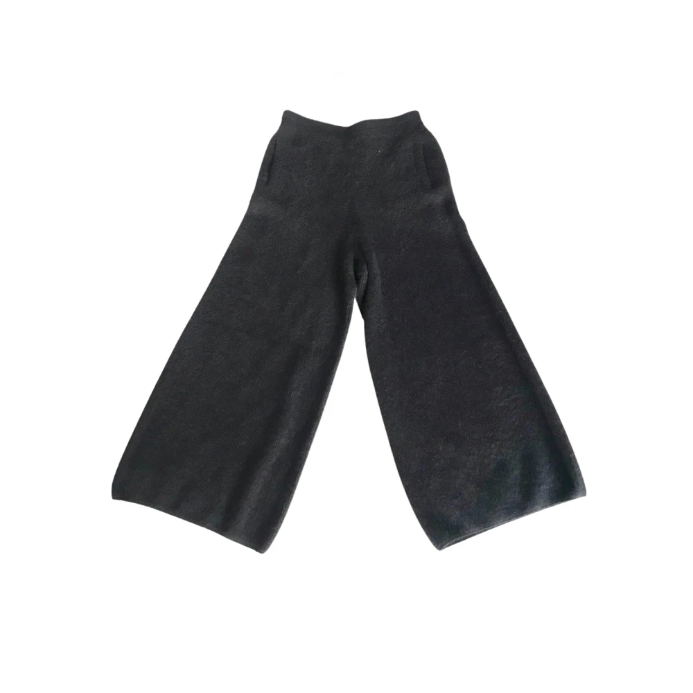 C.T.plage Racoon Cashmere Wijde Broek Black Dames