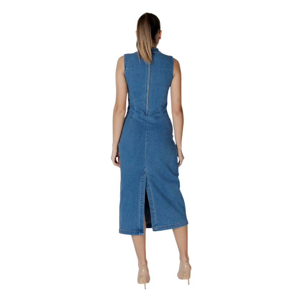 Vila Lange Jurken Collectie in Diverse Stoffen Blue Dames