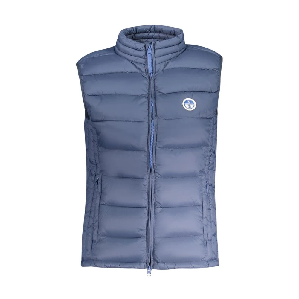 North Sails Women's Blue Sleeveless Jacket With Multiple Pockets