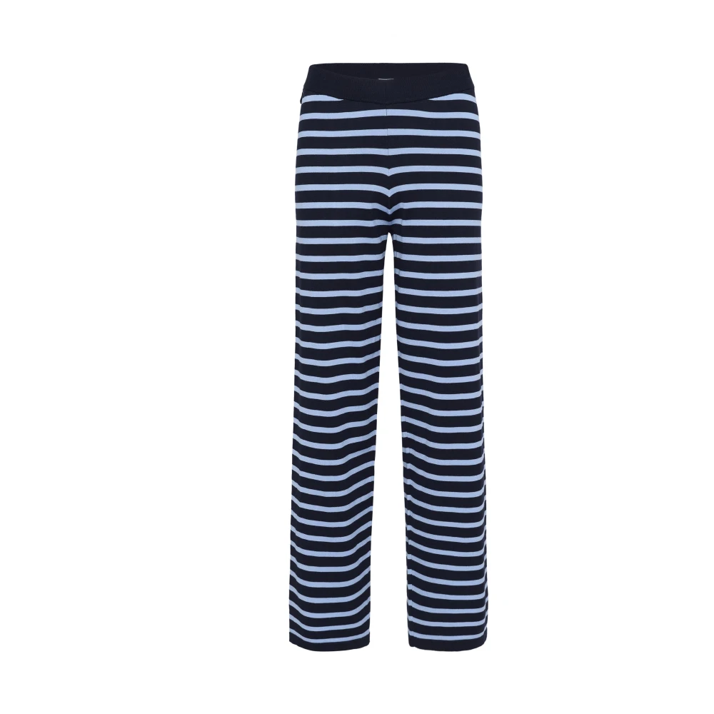 Saint Tropez Women's Blue Wide Trousers, Xs, Milasz Striped Trousers