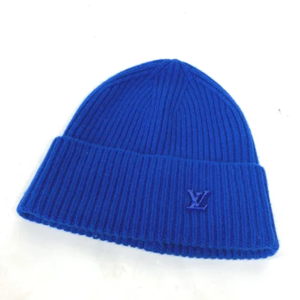 Louis Vuitton Vintage Pre-owned Cashmere hats Blue Dames