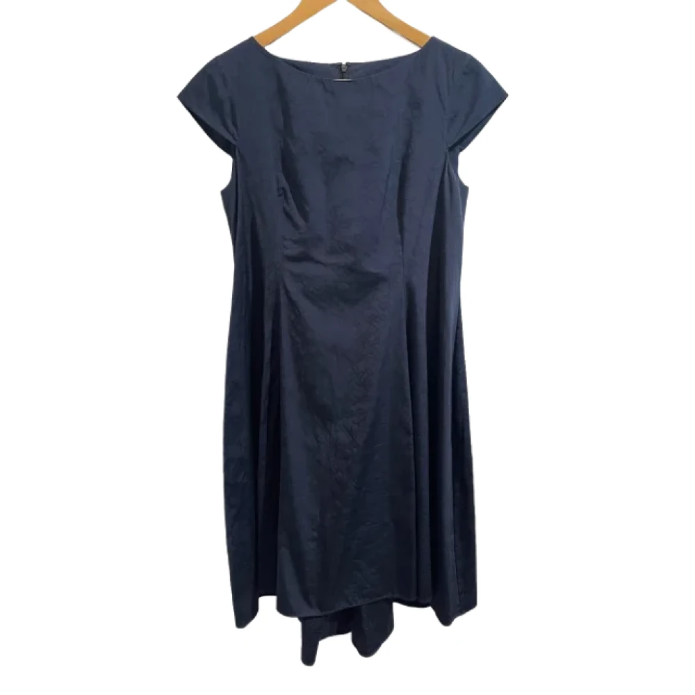Yves Saint Laurent Vintage Pre-owned Cotton dresses Blue Dames
