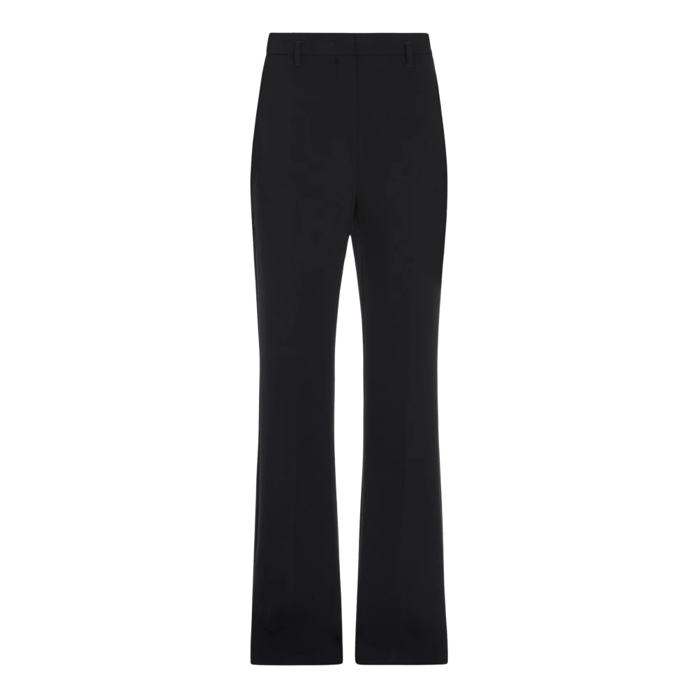 Max Mara Wijde zwarte broek jaren '70 stijl Black Dames
