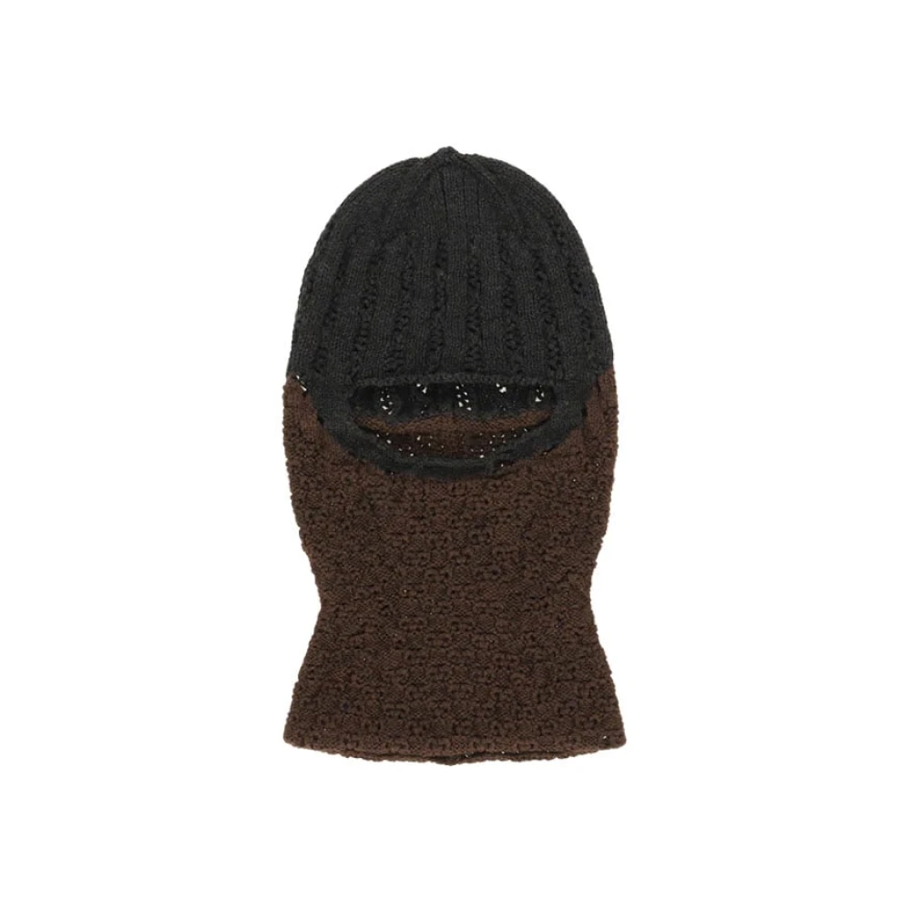 ROA Blommig Stickad Ull Balaclava Svart Black, Herr