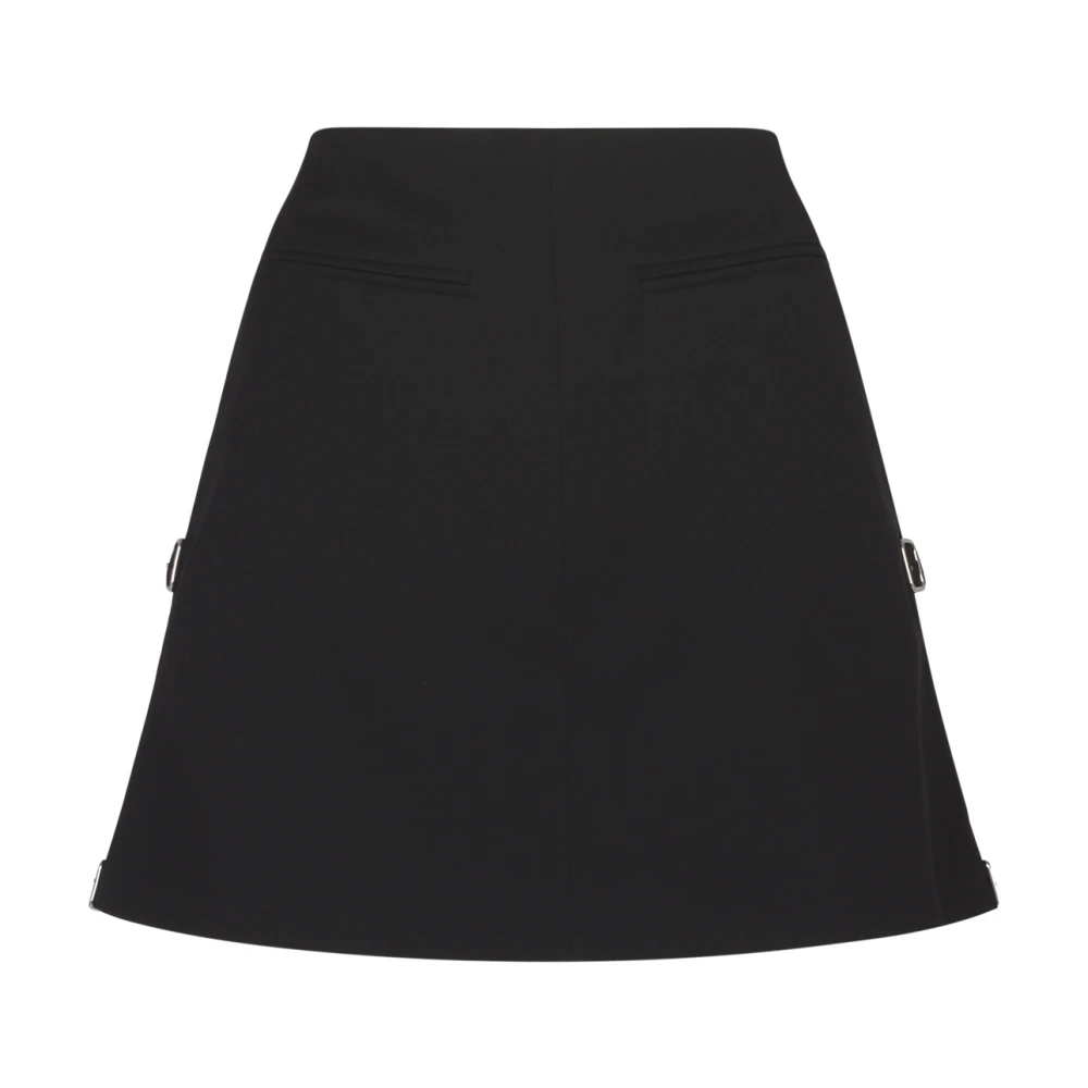 Courrèges Svart Ull Mini-Kjol Black, Dam