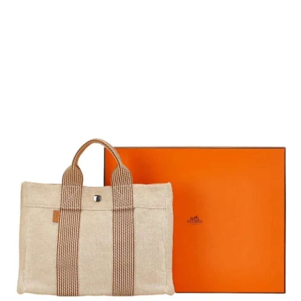 Hermès Vintage Pre-owned Canvas totes Beige Dames