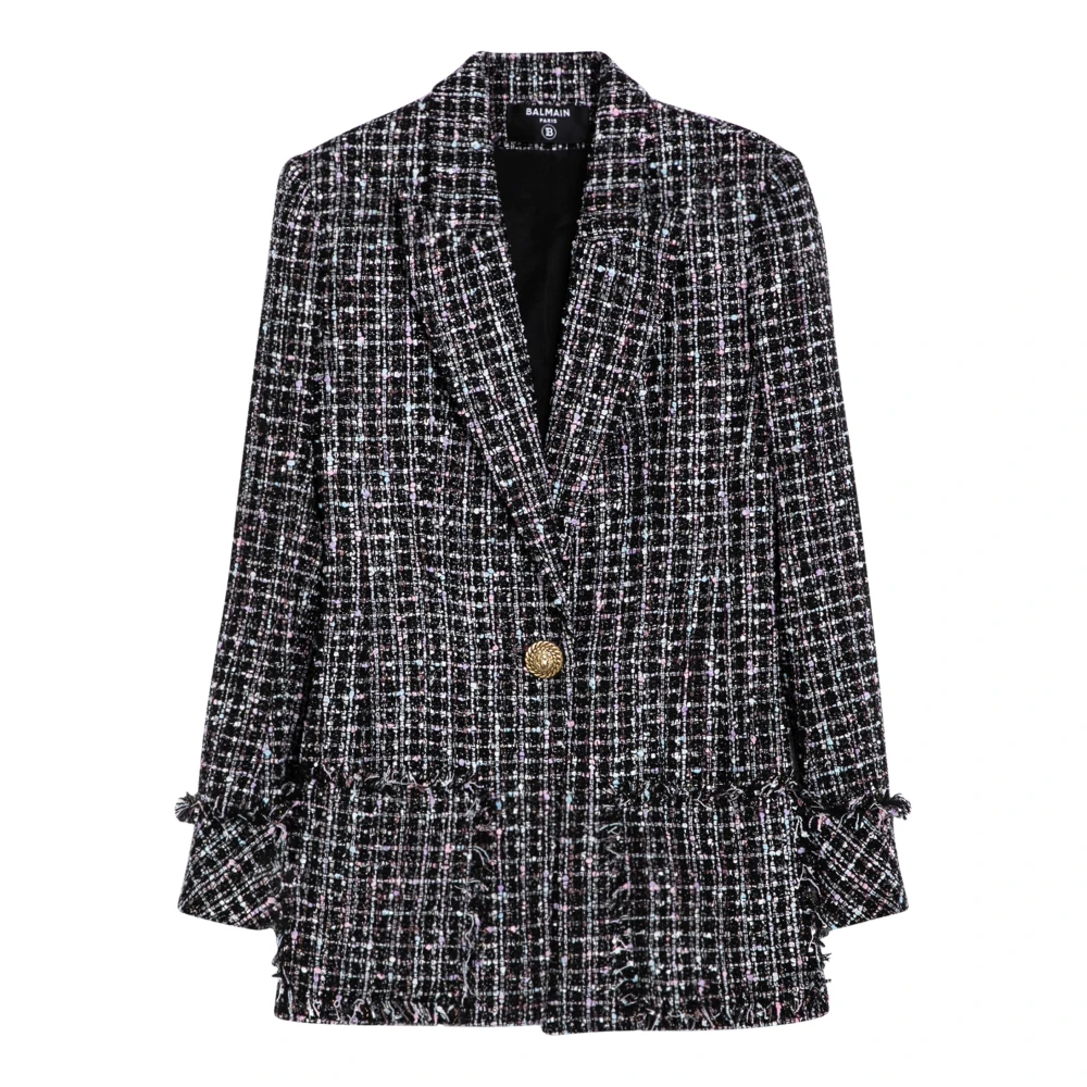 Balmain Single-Breasted Jas Gray Dames