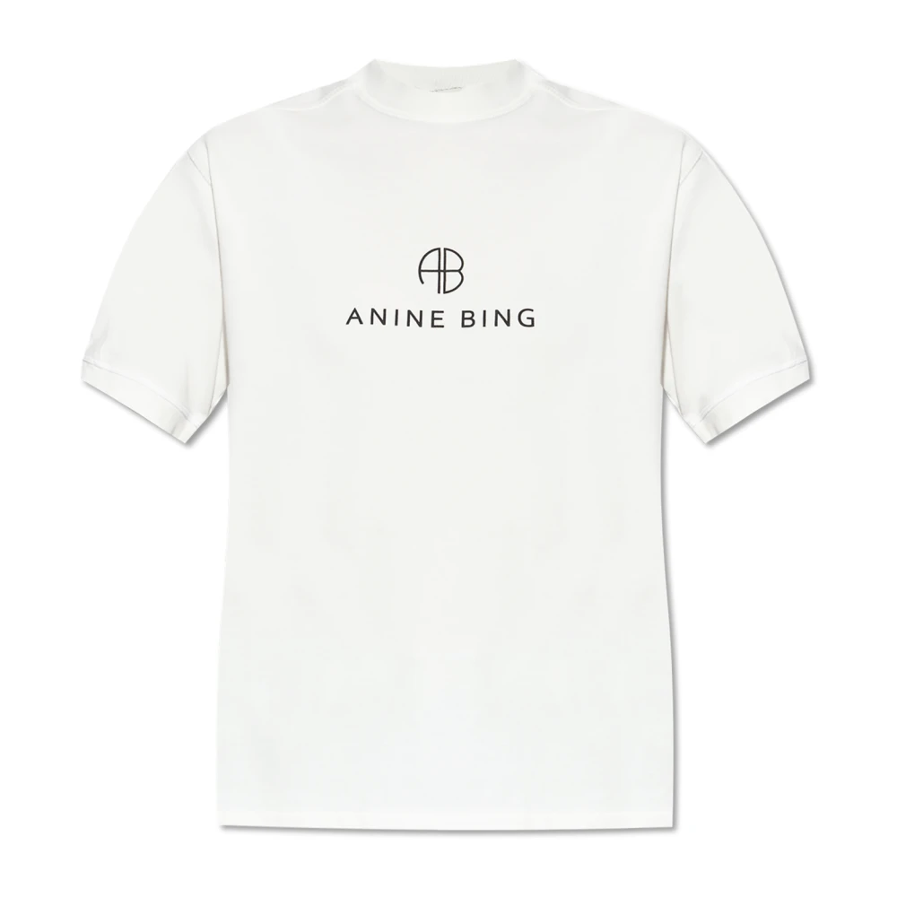 Anine Bing T-shirt met logo Beige Dames