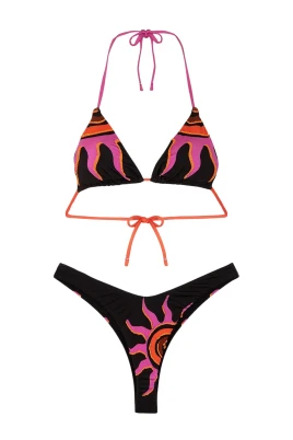 MultiColour Bikini Set med Pärlbroderi