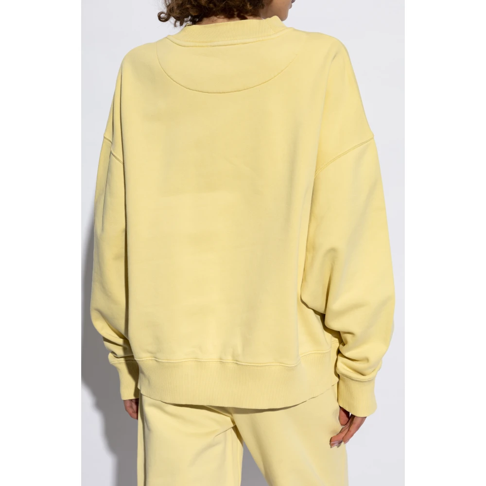 The Attico Sweatshirt met logo Yellow Dames