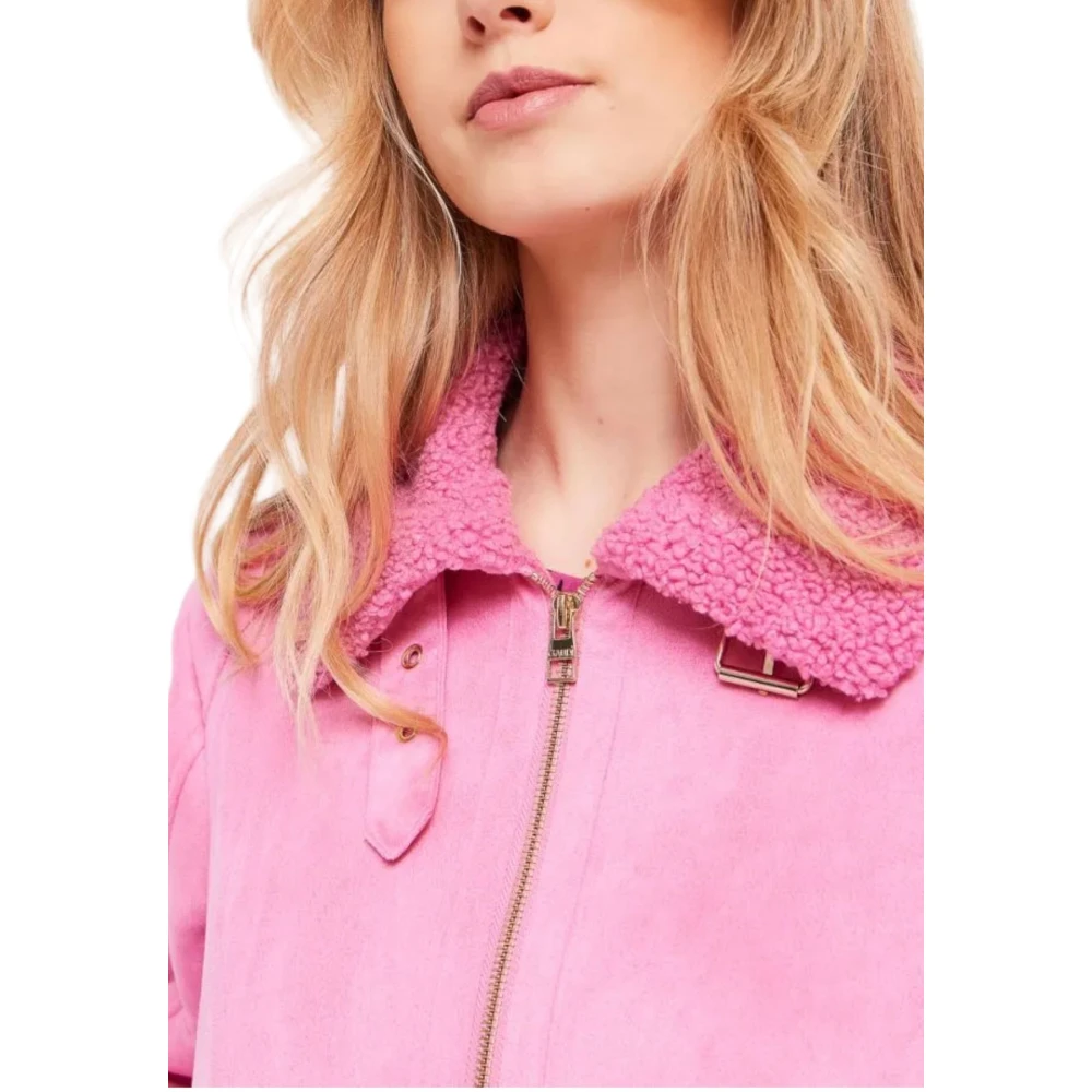 Gaudi Faux Leather Jacket Pink Dames