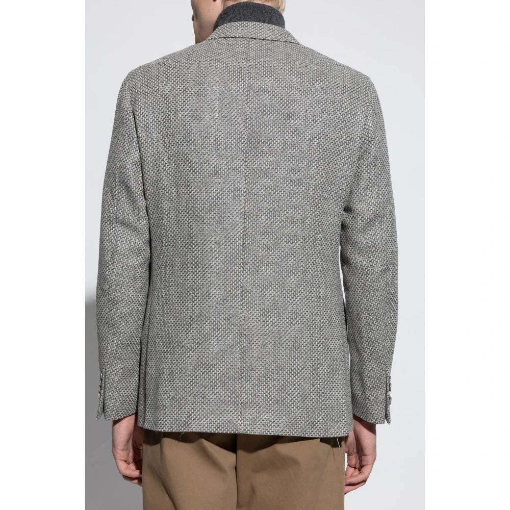 ETRO Wollen Blazer Gray Heren