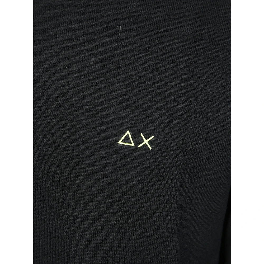 Sun68 Contrast Ronde Elleboog Stijlvolle Top Black Heren