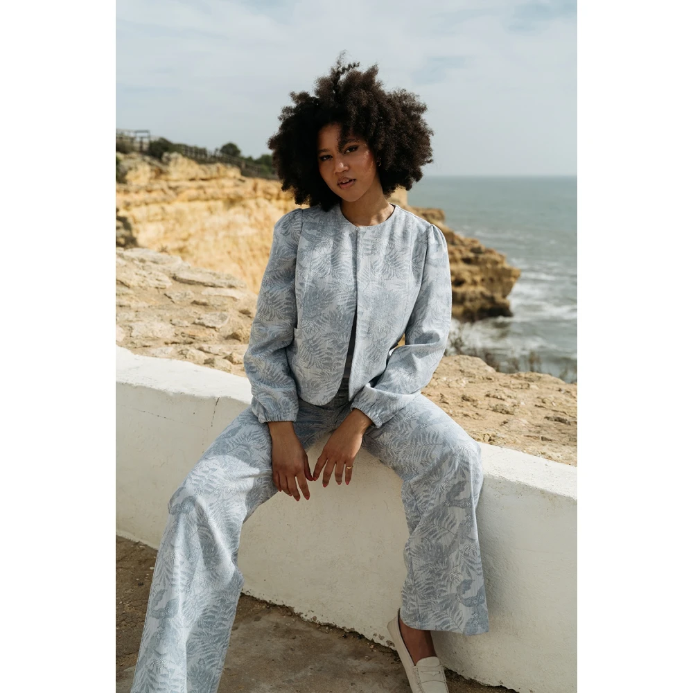 &Co Woman Wijde Broek Zomerse Stijl Blue Dames
