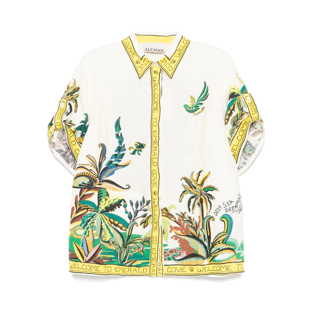 Alemais Grafische Print Korte Mouw Overhemd Multicolor Dames