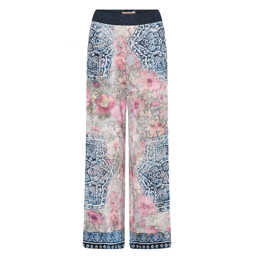 Gustav Wide Leg Jersey Broek Marisa Multicolor Dames