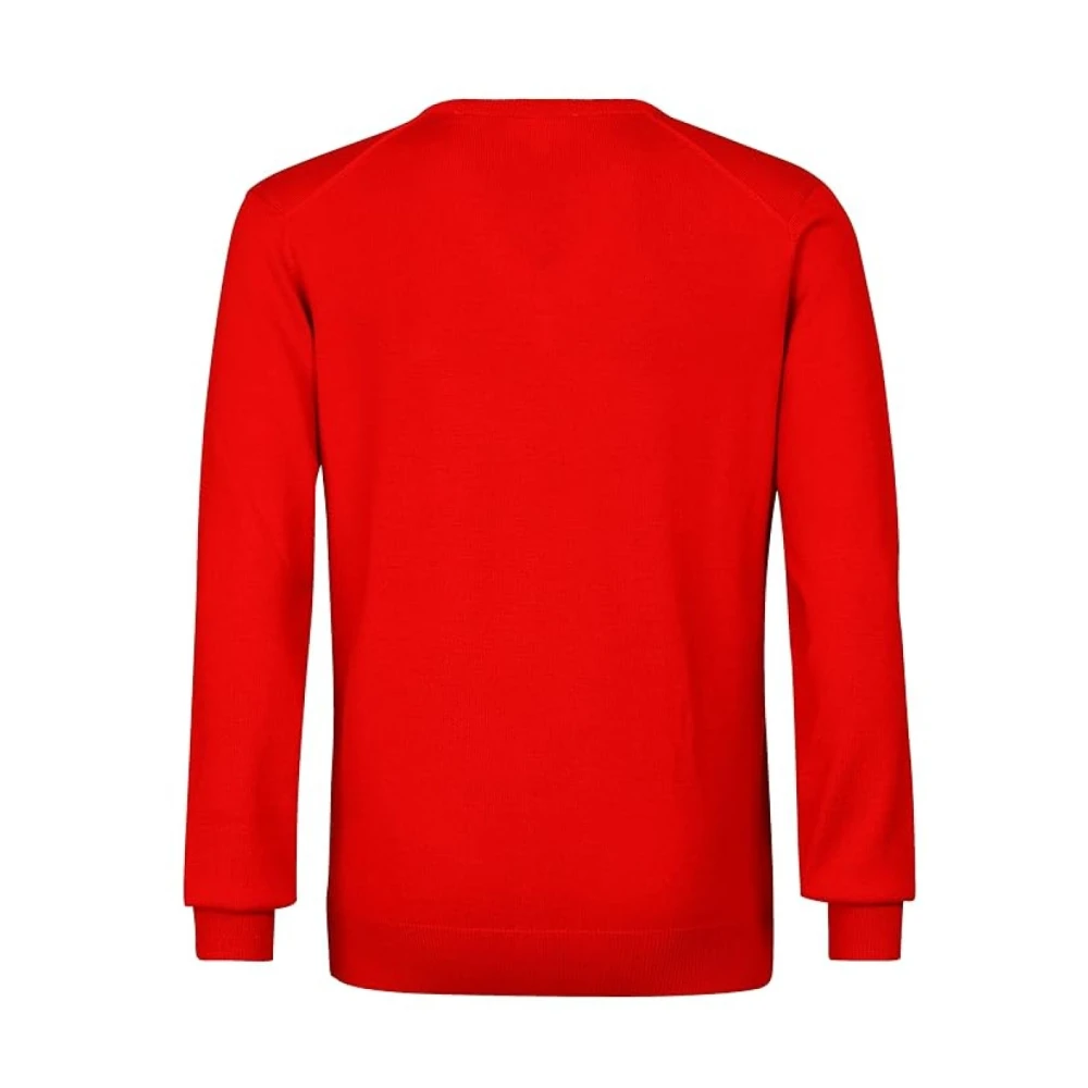 Lacoste Rode V-hals Pullover Sweater Red Heren