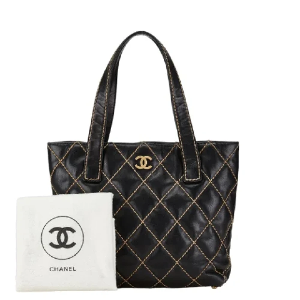 Chanel Vintage Pre-owned Leather chanel-bags Blue Dames