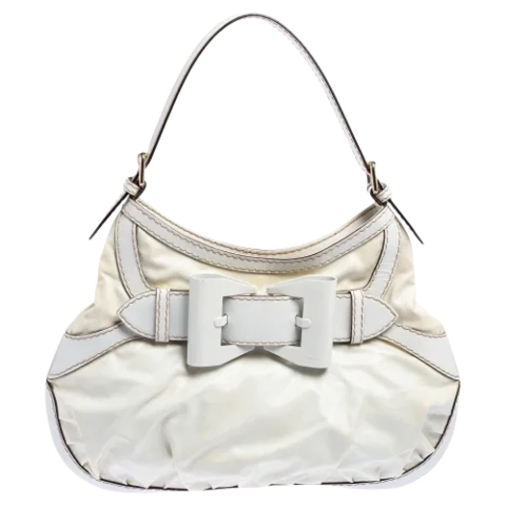 Gucci Vintage Pre-owned Coated canvas handbags White Unisex