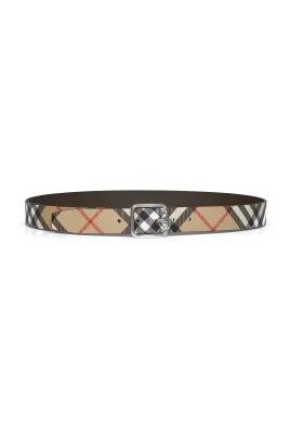 Reversibelt bä med B-spänne i checkmönster