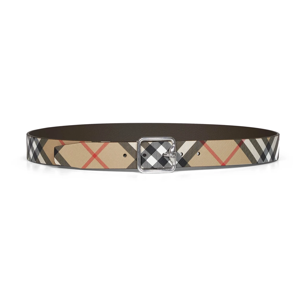 Burberry Uomo Multicolor - Cintura Reversibile Con Fibbia A B A Scacchi - Accessories - E - 100 Cm