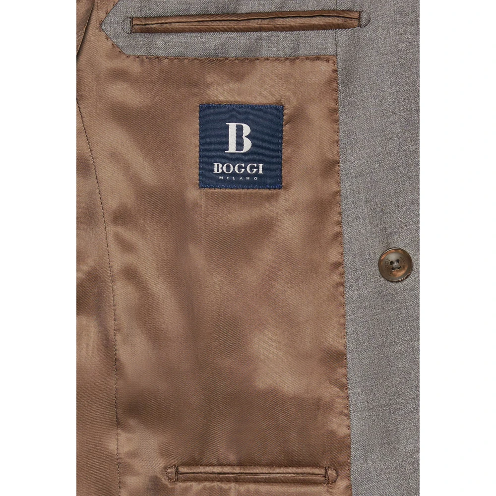 Boggi Milano Dubbelrijig Kostuum Gray Heren