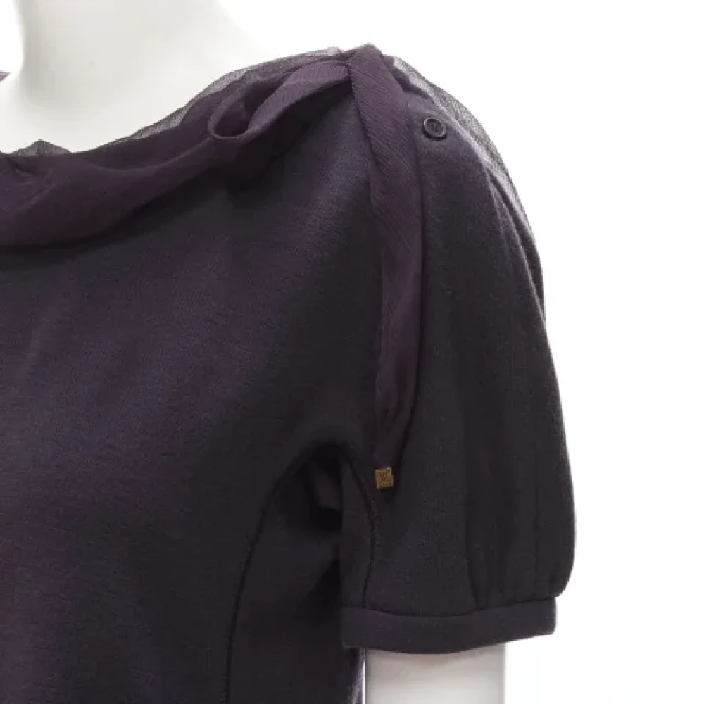 Louis Vuitton Vintage Pre-owned Cotton tops Purple Dames